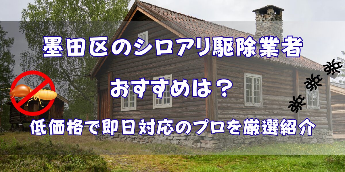 墨田区のシロアリ駆除業者おすすめ12選！低価格で即日対応のプロを厳選紹介